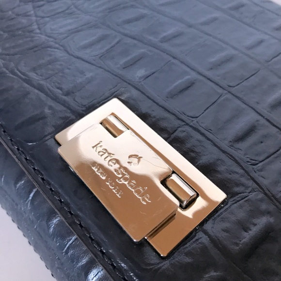 Kate spade croc embossed crossbody bag - Picture 3 of 8